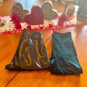 SPANXshape™ Black Faux Leather Patent & Velvet Leggings
Worn each a few times